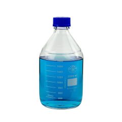 CAM OTOKLAV ŞİŞESİ - VİDALI KAPAK - ŞEFFAF - 2000  ML