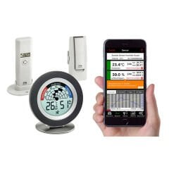 Havalandırma ipuçlarıyla iç mekan iklimi izleme seti WEATHERHUB COSY RADAR