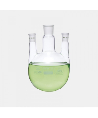 Balon - Dibi Yuvarlak - 3 Boyunlu - Paralel Yan Boyun - Merkez Boyun : Ns 29/32 - Yan Boyun(Lar) : Ns 29/32 - 500 Ml