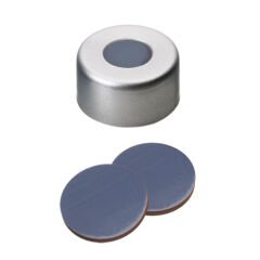 Kapak 11mm Alüminyum, Şeffaf Lake, Orta Delikli, Ptfe Gri/Butyl Kırmızı/Ptfe Gri, 55° Shore A, 1.3mm 100 Adet