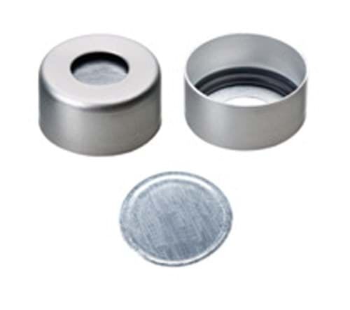 Kapak 11mm Alüminyum, Beyaz Lake, Orta Delikli, Alüminyum Liner, 0.06mm /Sızdırmamak İçin Ayirica Silikon Yerleştirilmiştir) 100 Adet