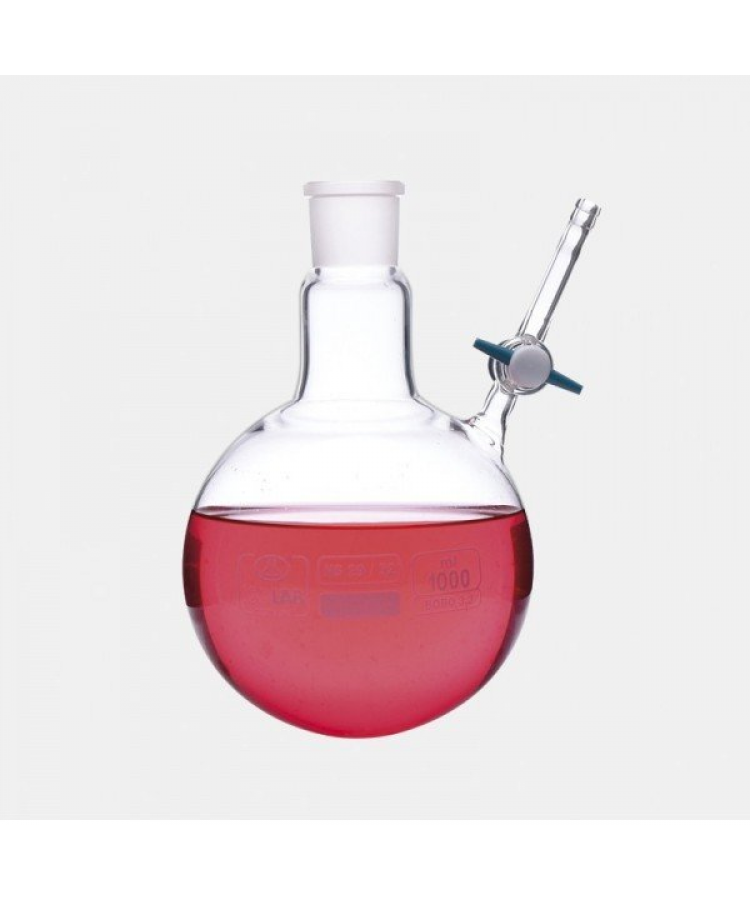 Balon - Azot - Yuvarlak Dipli - Musluklu - Dişi Şilif : Ns 14/23 - 250 Ml