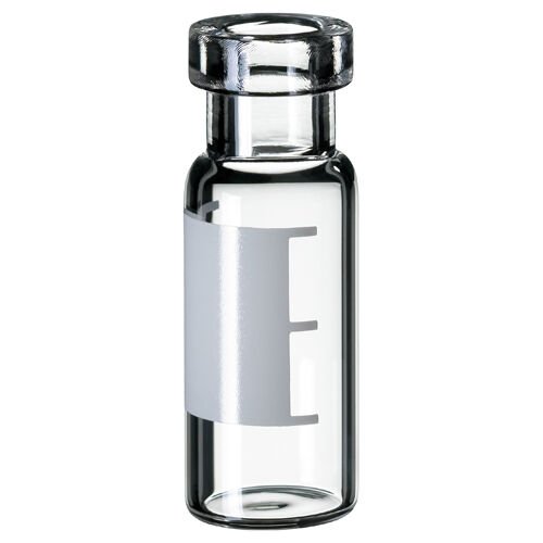 Vial 1,5ml, Kıvrım Boyunlu, 32 X 11.6mm, Şeffaf, Geniş Ağızlı, 1. Hidrolitik Kalite, Etiketli Ve Dolum Hatlar 100 Adet
