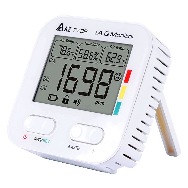 AZ 7732 Karbondioksit Sıcaklık Nem Ölçer | Sadece Pil İle Çalışır