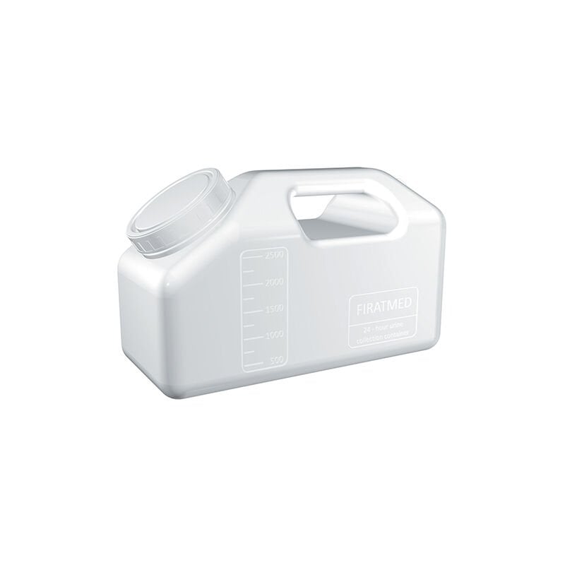 24 Saatlik İdrar Toplama Kabı 2500 ml Yatık