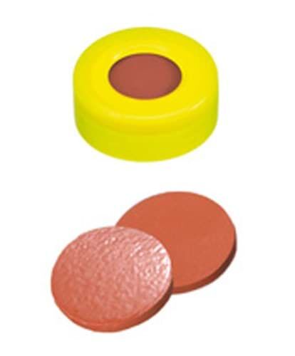 Kapak 11mm Sıkmalı, Sarı, Orta Delikli, Ptfe Kırmızı/Silikon Beyaz/Ptfe Kırmızı, 45° Shore A, 1.0mm 100 Adet