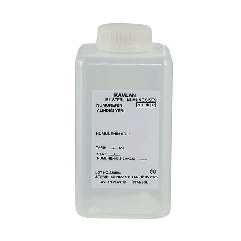 Su Numune Şişesi 500 ml Pp Tiyosülfatsız Steril