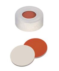 Septa 11mm, Şeffaf - Orta Delikli, Kırmızı Kauçuk/Ptfe Bej, 45° Shore A, 1.0mm 100 Adet