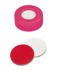 Septa 11mm, Pembe - Orta Delikli, Yumaşak Versiyonu - Silikon Beyaz/Ptfe Kırmızı, 45° Shore A, 1.3mm 100 Adet