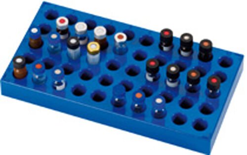 Vial Rafı Pp, (200 X 105 X 17mm), 1.5ml 50 Vial İçin, Mavi, İstiflenebilir 1 Adet