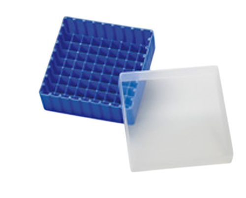 Vial Saklama Kutusu Pp, 1,5ml, 1,8ml Ve 2ml Vial İçin, Mavi, Kapak İle (130 X 130 X 45mm) 1 Adet
