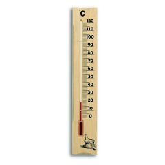 Çamdan yapılmış analog sauna termometresi