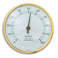 Metal halkalı analog sauna higrometresi