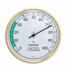 Metal halkalı analog sauna higrometresi