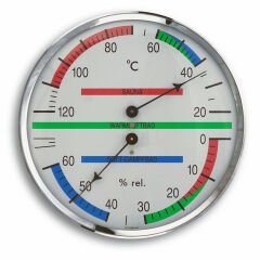 Metal halkalı analog sauna termo-higrometre