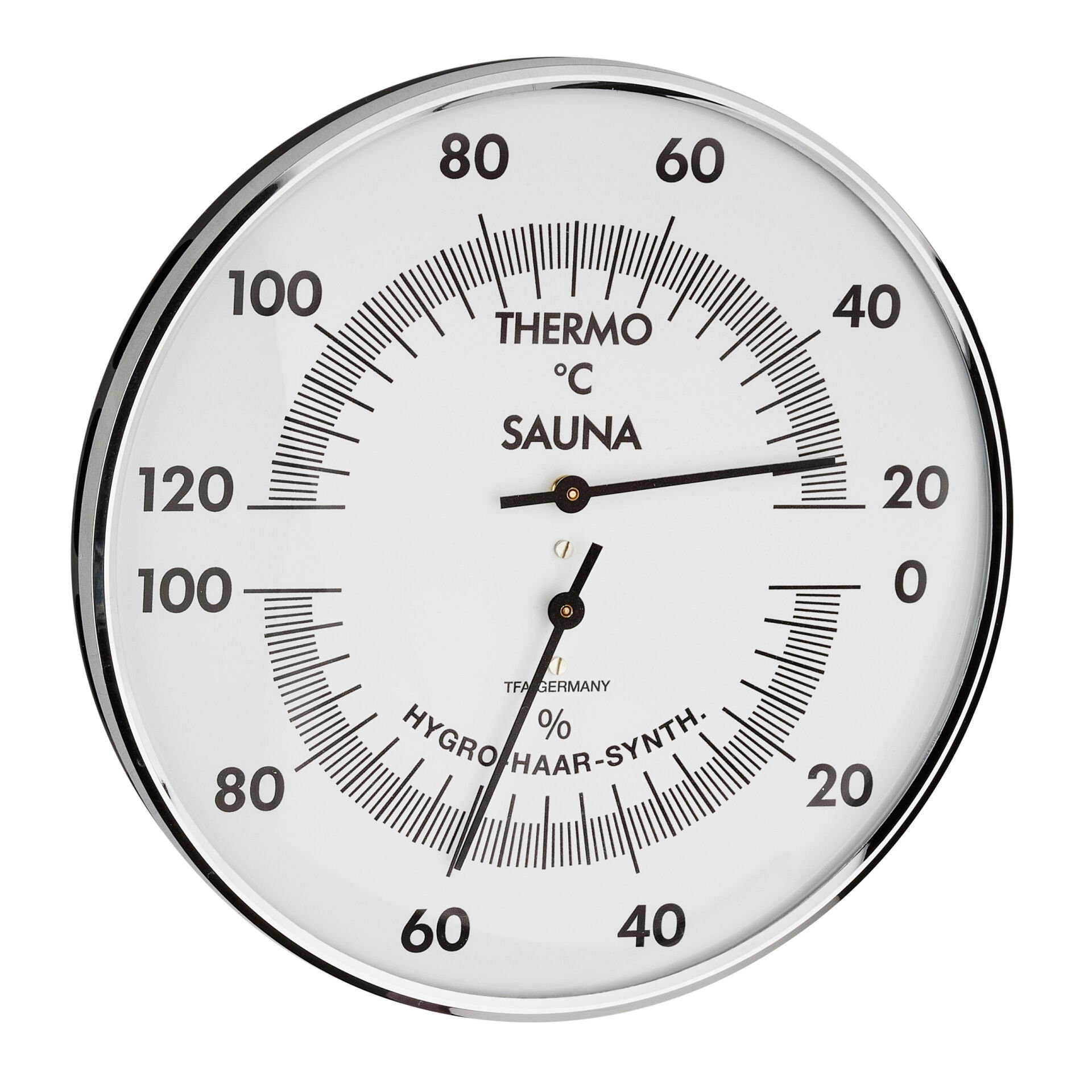 Metal halkalı analog sauna termo-higrometre