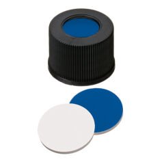 Kapak 13mm Pp, Vidalı, Siyah, Orta Delikli, Silikon Larcivet/Ptfe Beyaz, 45° Shore A, 1.3mm 100 Adet