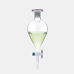 Ayırma Hunisi - Cam - Armudi - Dereceli - Ptfe Musluklu - 1000 Ml
