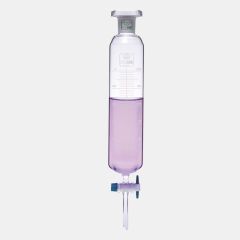 Ayırma Hunisi - Cam - Silindirik - Dereceli - Ptfe Musluklu - 100 Ml