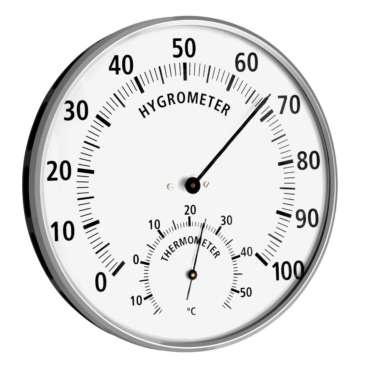 Metal halkalı analog termo-higrometre