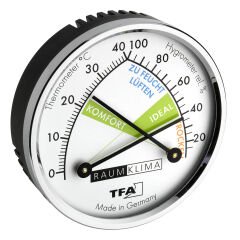 Metal halkalı analog termo-higrometre