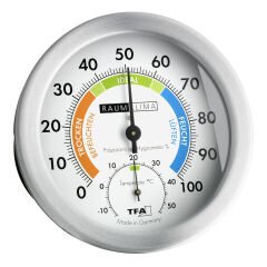 Metal halkalı analog termo-higrometre