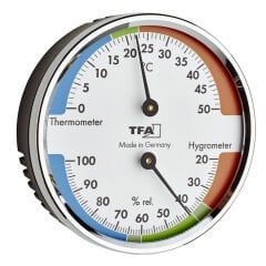 Metal halkalı analog termo-higrometre