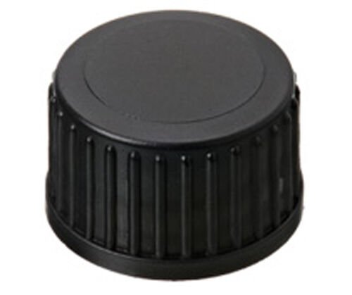 Kapak 18mm Vidalı Pp, Siyah, Üst Kapalı 100 Adet