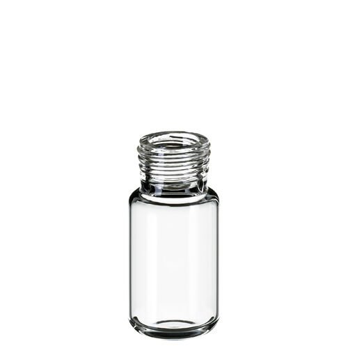 Vial 10 ml, Precision Thread Headspace, 75.5 X 22.5mm, Şeffaf, 1.Hidrolit Kalite, Dibi Yuvarlak (Manyetikik Vidalı Kapak İçin Uygun) 100 Adet