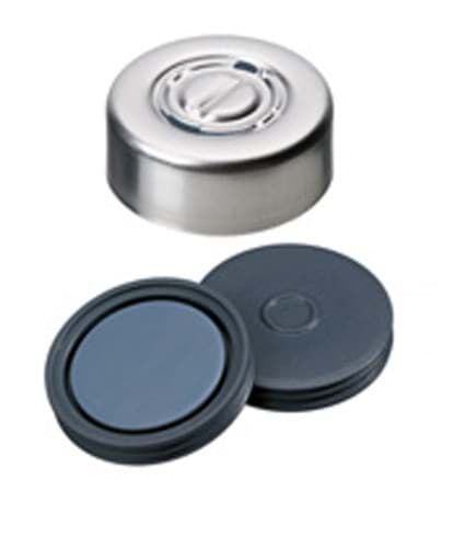 Kapak 20mm, Alüminyum, Düz, Ortadan Çikalir, Pharma-Fix-Septa, Butyl/Ptfe, 50° Shore A, 3.0mm 100 Adet