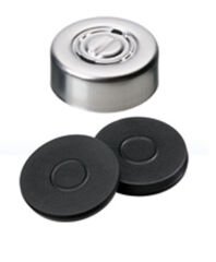 Kapak 20mm, Alüminyum, Düz, Ortadan Çıkarılır, Kalıplı Septa Butyl/Ptfe, Gri, 50° Shore A, 3.0mm 100 Adet