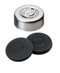 Kapak 20mm, Alüminyum, Düz, Ortadan Çıkarılır, Kalıplı Septa Butyl/Ptfe, Koyu Gri, 50° Shore A, 3.0mm 100 Adet