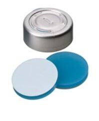 Kapak 20mm, Ultra Hijyen, Alüminyum , Tamamen Çıkarılır, Silikon Şeffaf, Mavi/Ptfe Beyaz, 45° Shore A, 3.0mm 100 Adet