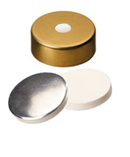 Kapak 20mm, Manyetikik, Altın Rengi Lake, 5mm Orta Delikli, Silikon Beyaz/Aluminium Foil Silver, 50° Shore A, 3.0mm 100 Adet