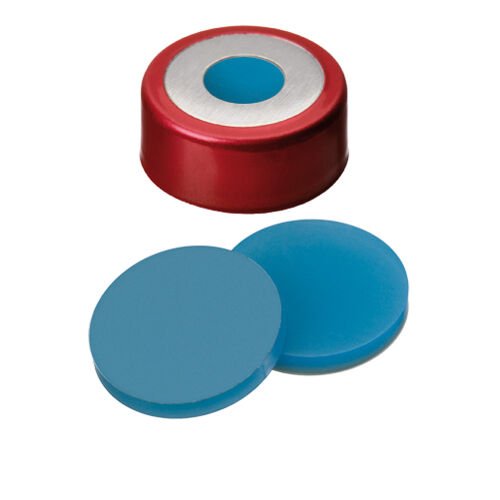 Kapak 20mm, Ultra Hijyen Manyetikik, Kırmızı Rengi Lake, 8mm Orta Delikli, Silikon Şeffaf, Mavi/Ptfe Beyaz, 45° Shore A, 3,0mm 100 Adet